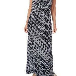 NAIF Navy and Cream Patterned Dress